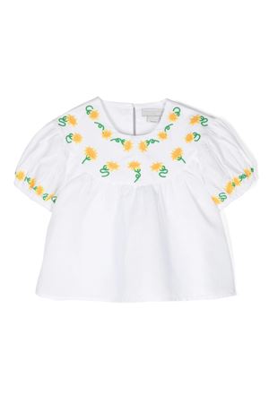 blusa in cotone bianco STELLA McCARTNEY KIDS | TU5A31Z0138100